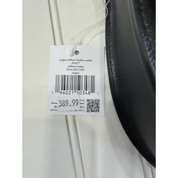 Kate Spade Reegan Saddle Bag Crossbody Black Leather Convertible Bag NWT $400 - Picture 3 of 7